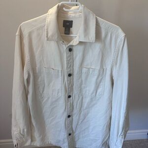 H&M Men's Off-White Shirt Jacket